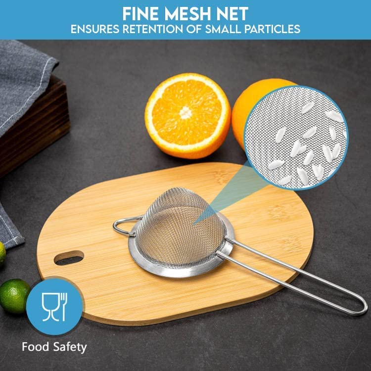 Kafoor Fine Mesh Strainer - 3.3 Inch Conical Sieve - Tea Strainers for Loose Tea, Coffee Strainer, Food Strainer, Juice Strainer, and Much More! - Image 4